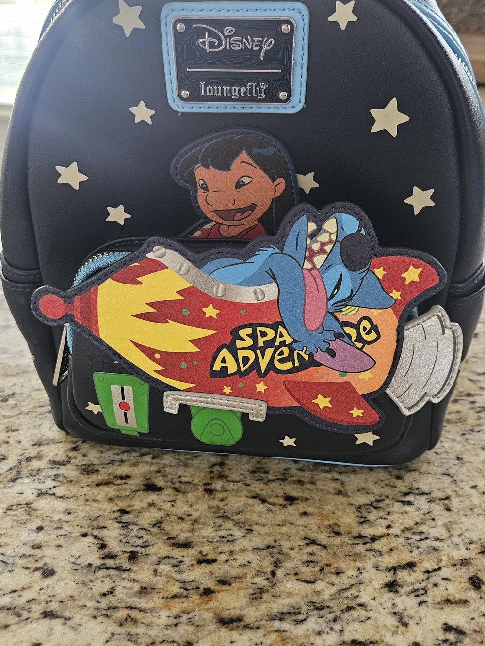 Loungefly Disney Lilo & Stitch Navy Blue Space Adventure Mini Backpack